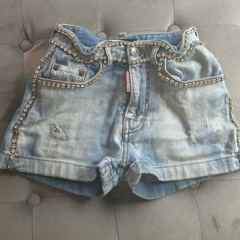 COPY - D SQUARED2 Denim Shorts Rhinestone Embellished!!!